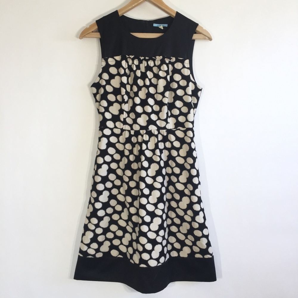 Anthropologie Leifnotes Notched Dots Cord Dress